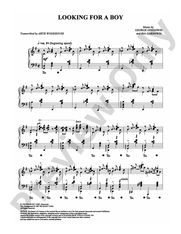 Looking For A Boy - Piano (Digital Download)