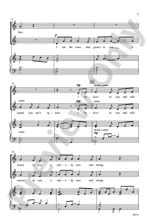 I Am Song - 2 Part Treble Choral Octavo (Digital Download)