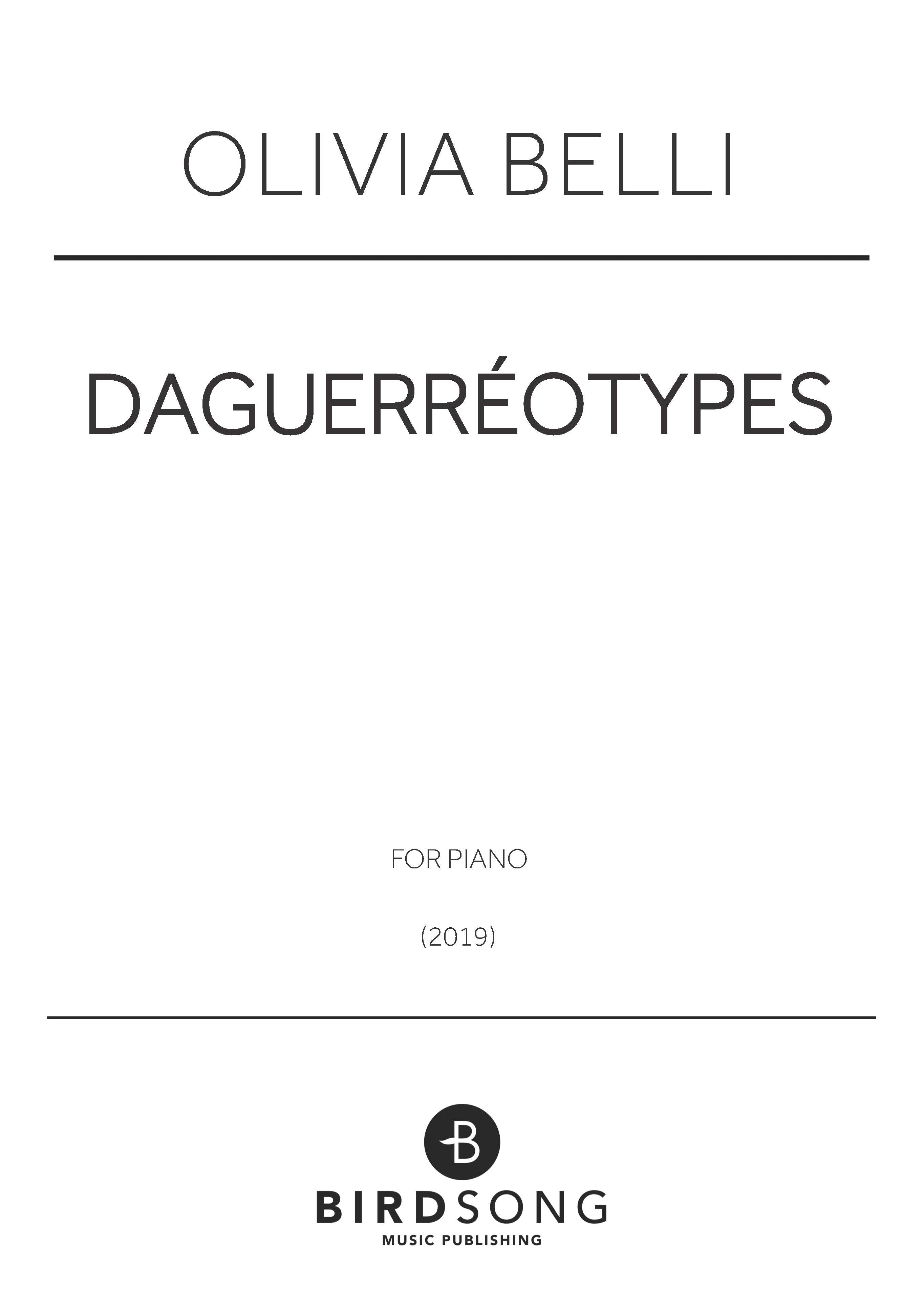Belli - Daguerréotypes - Piano Solo (Digital Download)