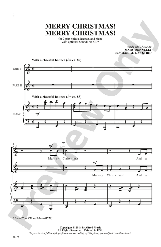 Merry Christmas! Merry Christmas! – 2-Part Choral Octavo (Digital Download)