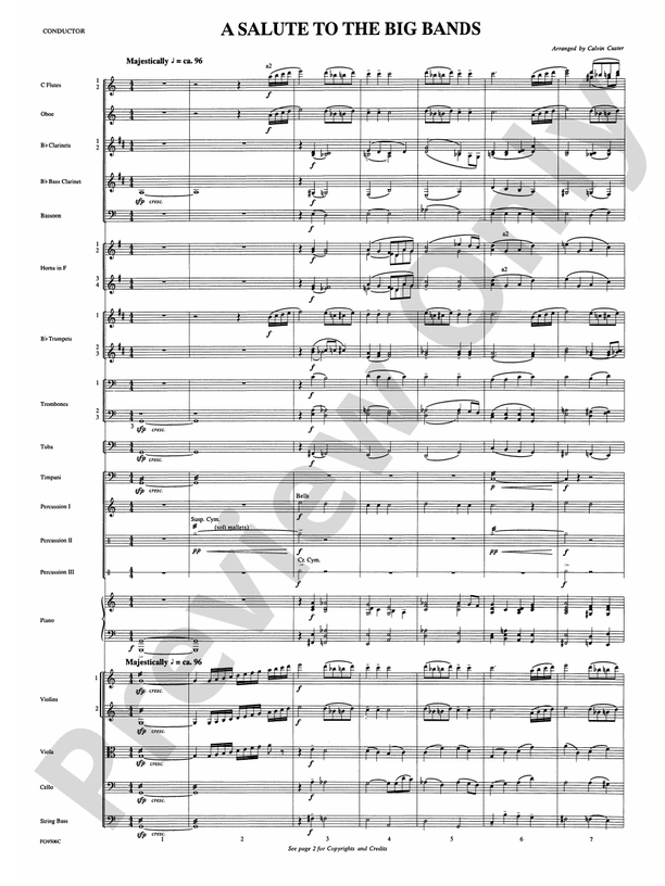 A Salute to the Big Bands – Full Orchestra Conductor Score & Parts (Digital Download)