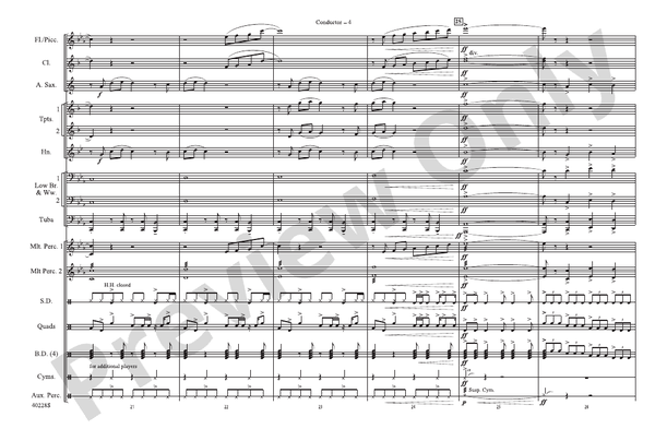 Die Another Day / Live and Let Die / James Bond Theme – Marching Band Conductor Score & Parts (Digital Download)