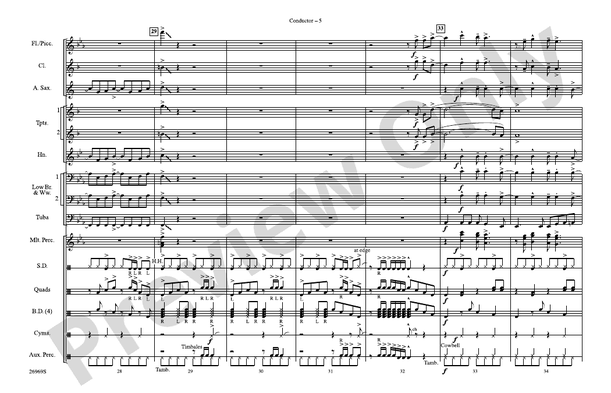 Jumpin' Jack Flash (Arr. Victor López) – Marching Band Conductor Score & Parts (Digital Download)