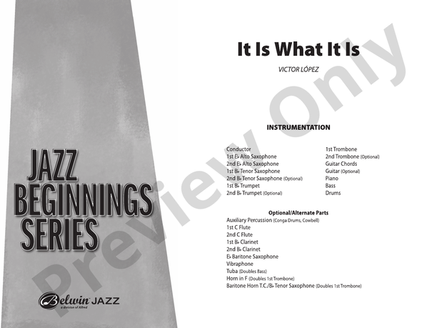 It Is What It Is - Jazz Ensemble Conductor Score & Parts (Digital Download)
