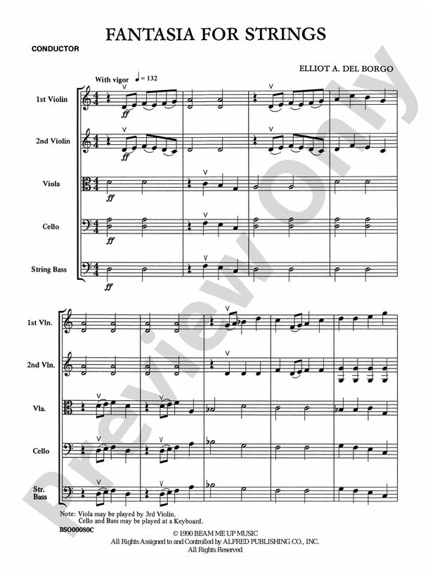 Fantasia for Strings – String Orchestra Conductor Score & Parts (Digital Download)