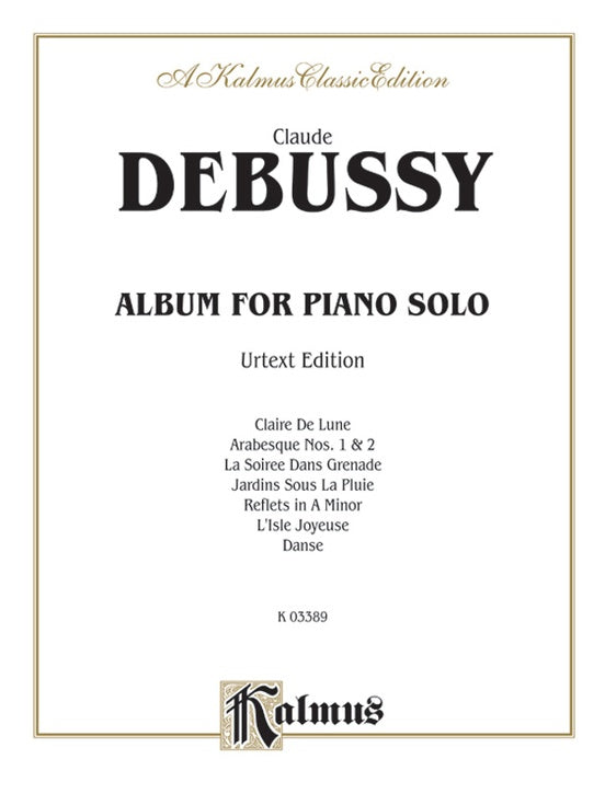Debussy - Album for Piano Solo - Piano Solo (Digital Download)
