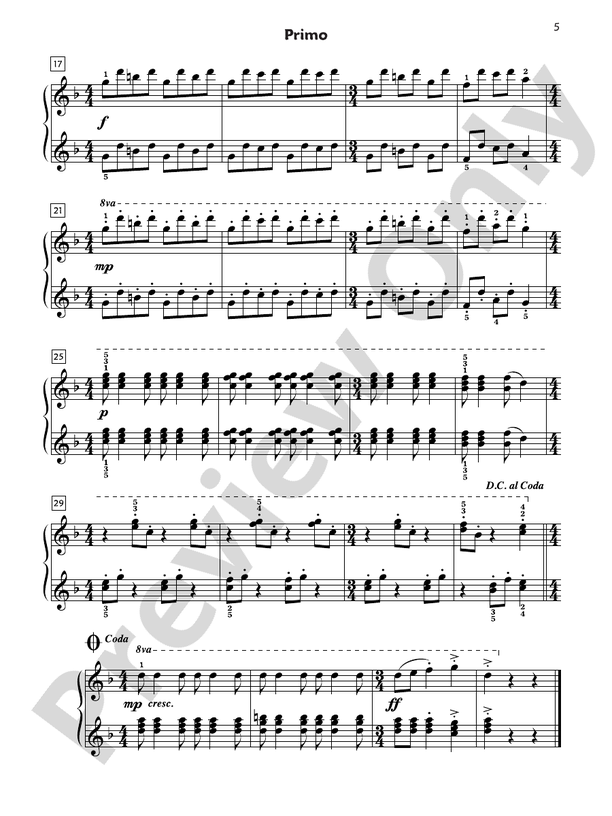 Premier Piano Course, Duet 6 - 1 Piano, 4 Hands (Digital Download)