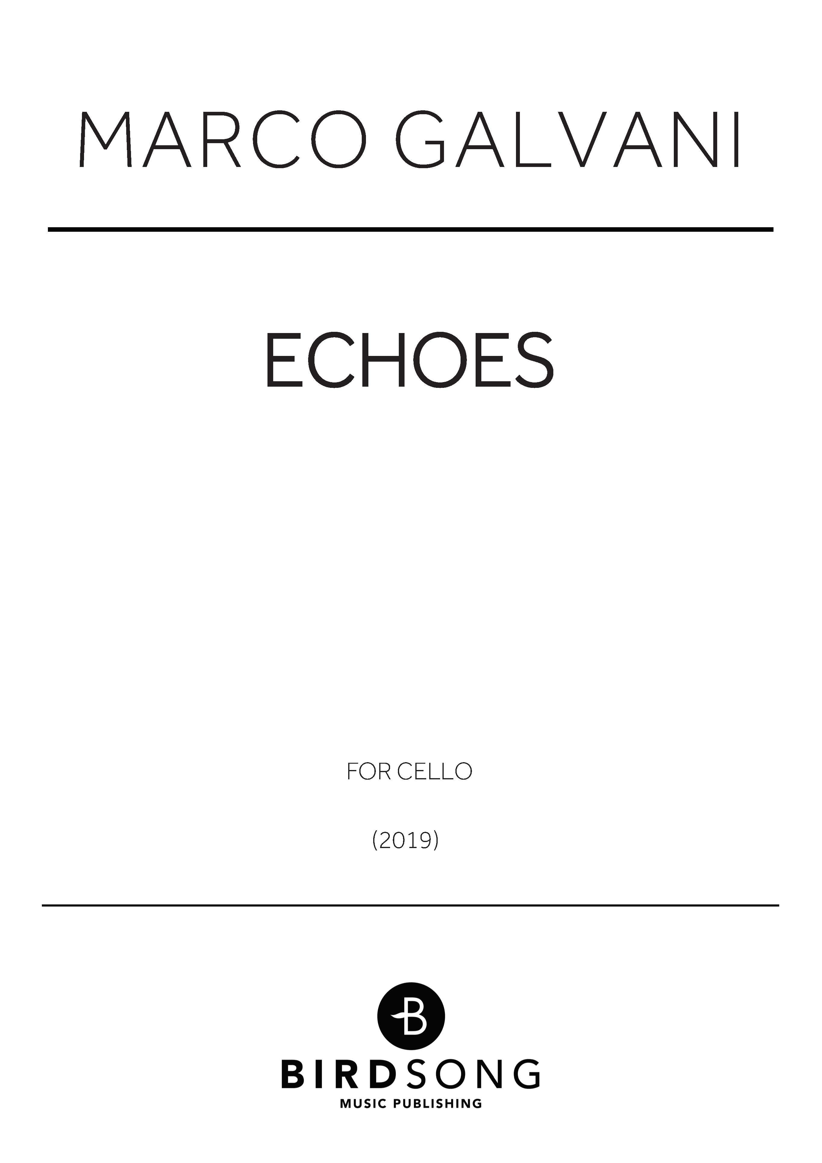 Echoes - Cello (Digital Download)