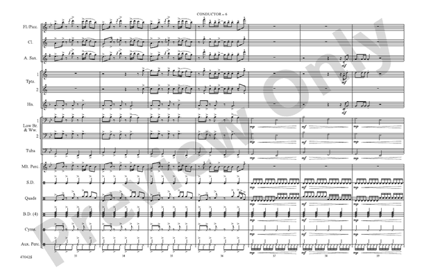 One Foot – Marching Band Conductor Score & Parts (Digital Download)