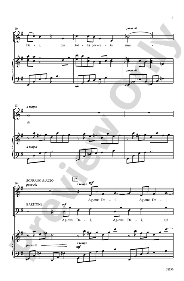 Agnus Dei - SAB Choral Octavo (Digital Download)