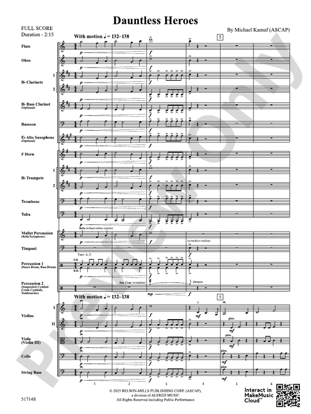 Dauntless Heroes - Full Orchestra Conductor Score & Parts (Digital Download)