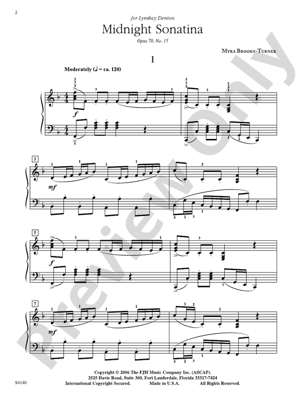 Midnight Sonatina, Op. 70, No. 15 - Piano (Digital Download)