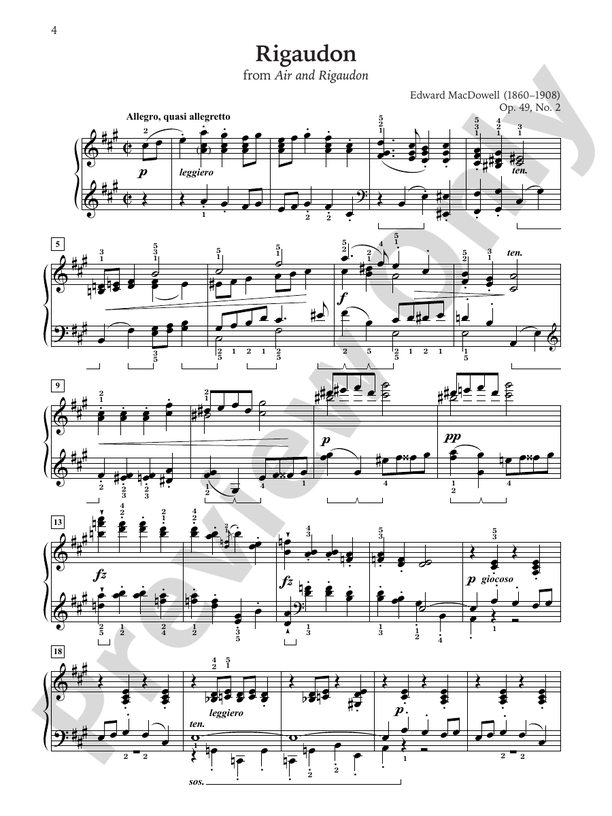 Classics for the Advancing Pianist: Edward MacDowell, Book 3: Early Advanced to Advanced Repertoire - Piano (Digital Download)