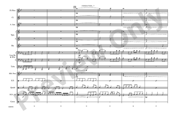 2 Be Loved – Marching Band Conductor Score & Parts (Digital Download)