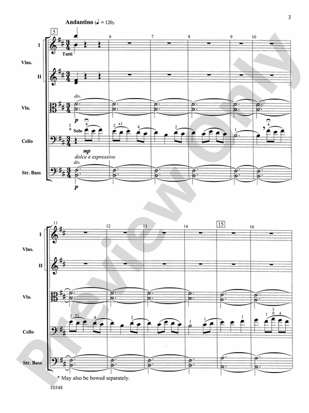 The Story of the Calendar Prince, from "Scheherazade" – String Orchestra Conductor Score & Parts (Digital Download)