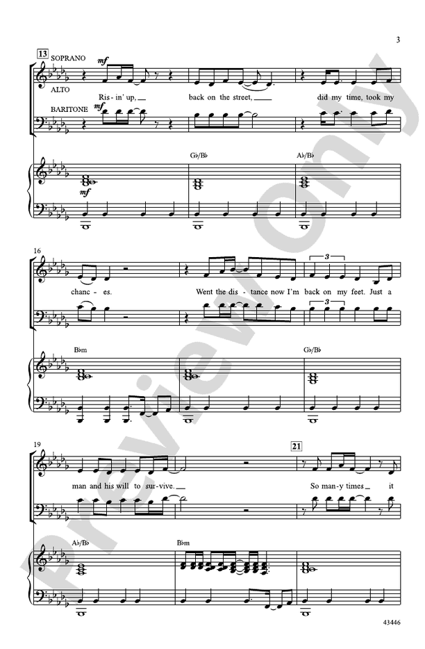 Eye of the Tiger – SAB Choral Octavo (Digital Download)