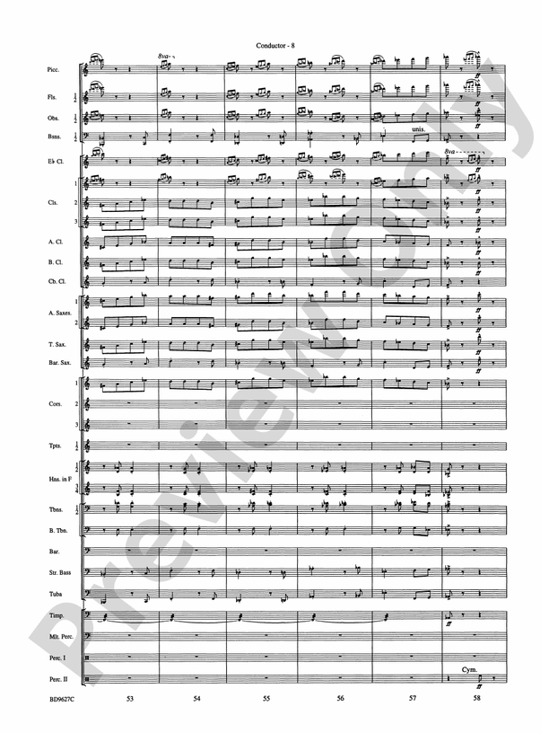 Variations on a Theme of Robert Schumann - Concert Band Conductor Score & Parts (Digital Download)