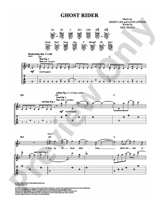 Ghost Rider - Guitar TAB (Digital Download)