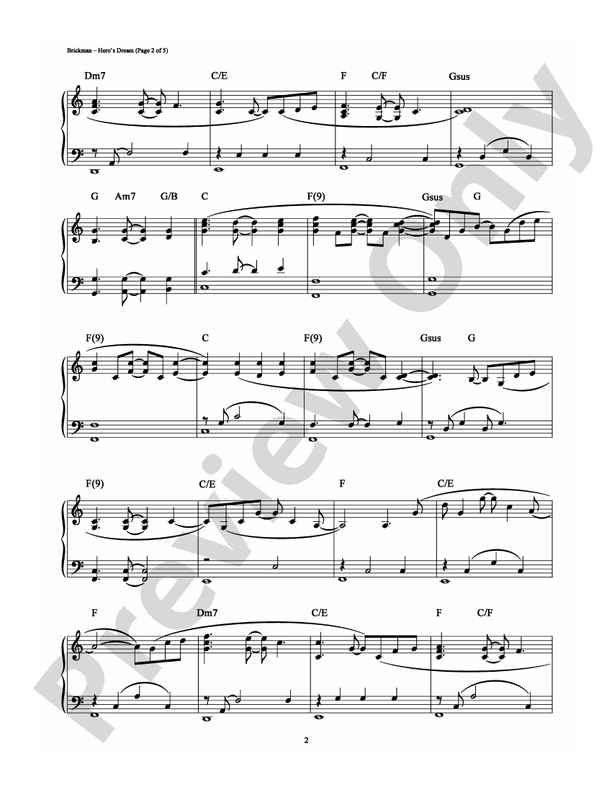 Hero's Dream - Piano (Digital Download)