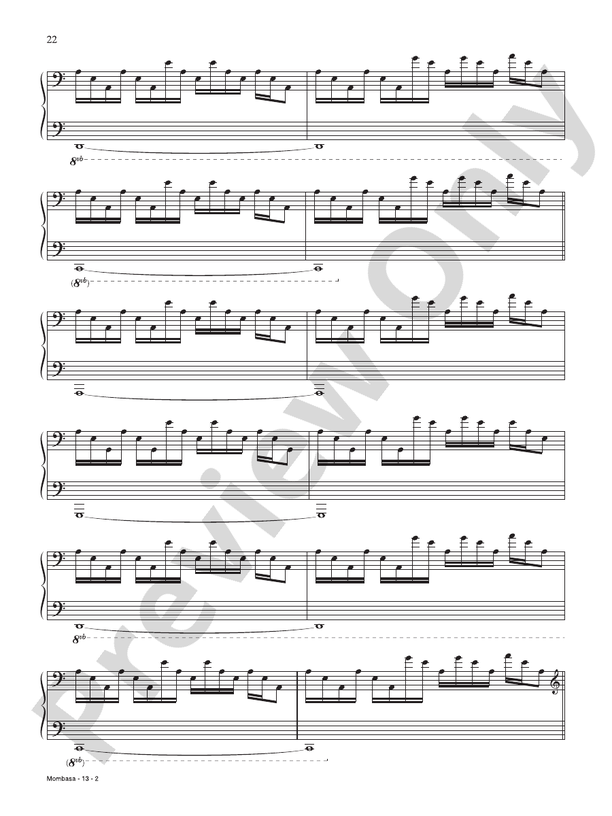 Mombasa (from "Inception") - Piano (Digital Download)