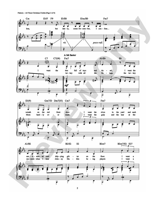 All Those Christmas Cliches -  Stephen Flaherty - PVG (Digital Download)