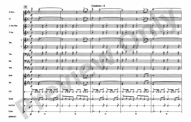 Gonna Fly Now (Theme from Rocky), Arr. Mike Story – Marching Band Conductor Score & Parts (Digital Download)