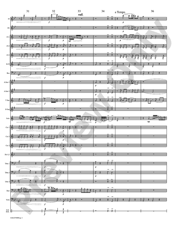 Hailstorm (Solo Cornet and Concert Band) - Concert Band Conductor Score & Parts (Digital Download)
