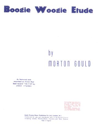 Boogie Woogie Etude - Piano Solo (Digital Download)