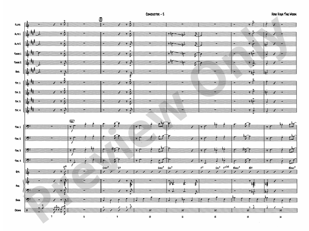 How High the Moon - Jazz Ensemble Conductor Score & Parts(Digital Download)