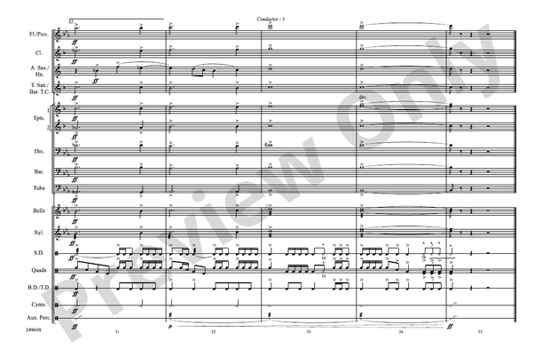 Hogwarts' Hymn (from Harry Potter and the Goblet of Fire) – Marching Band Conductor Score & Parts (Digital Download)