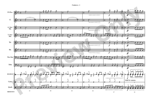 Another Saturday Night – Marching Band Conductor Score & Parts (Digital Download)