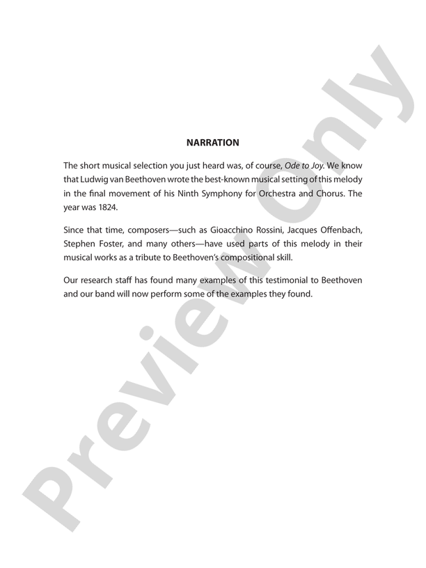 Reflections on "Ode to Joy" - Concert Band Conductor Score & Parts (Digital Download)