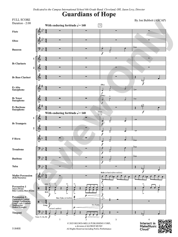 Guardians of Hope - Concert Band Conductor Score & Parts(Digital Download)
