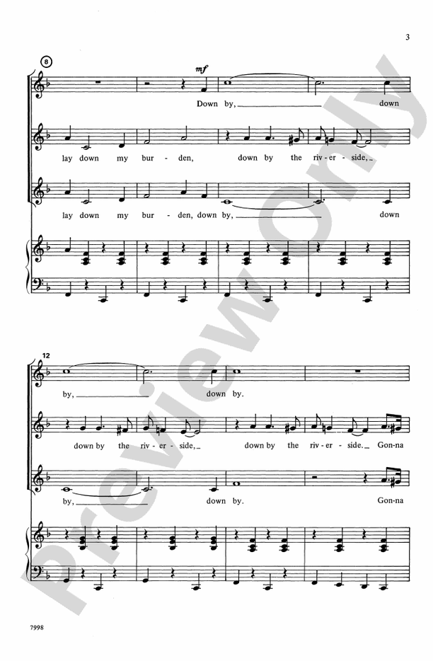 Round the Riverside - 3-Part (any combination) Choral Octavo (Digital Download)
