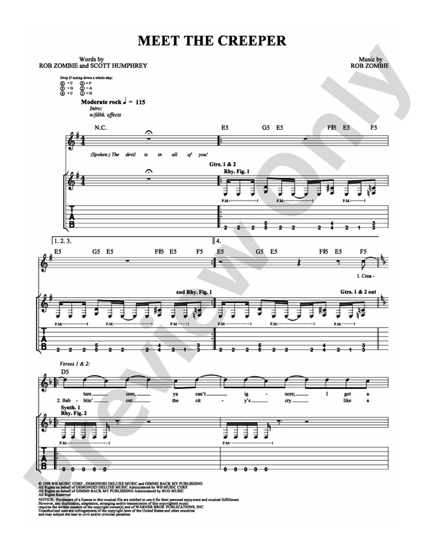 Meet the Creeper - Guitar TAB (Digital Download)