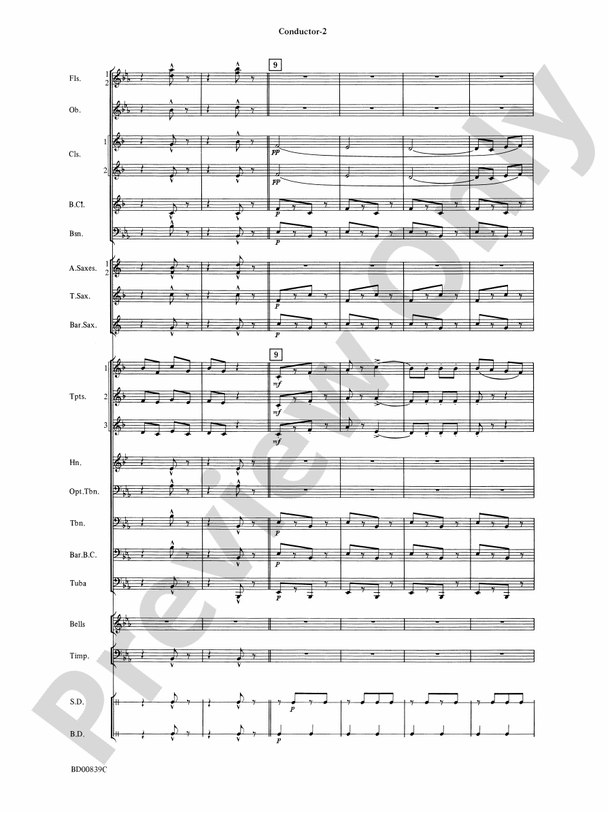 Bugler's Holiday (featuring the Trumpet Section) - Concert Band Conductor Score & Parts (Digital Download)