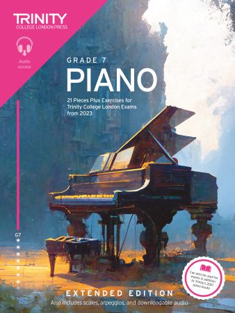 Trinity Piano Exam Pieces from 2023 Extended Edition Grade 7 - Piano/Audio Access Online TCL032065