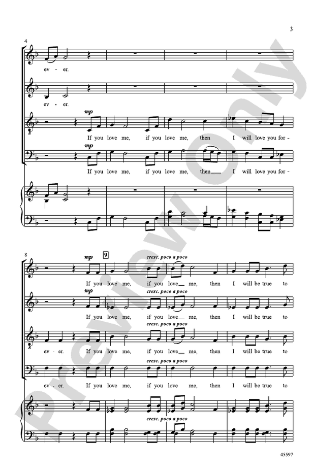 If You Love Me – SATB, a cappella Choral Octavo (Digital Download)