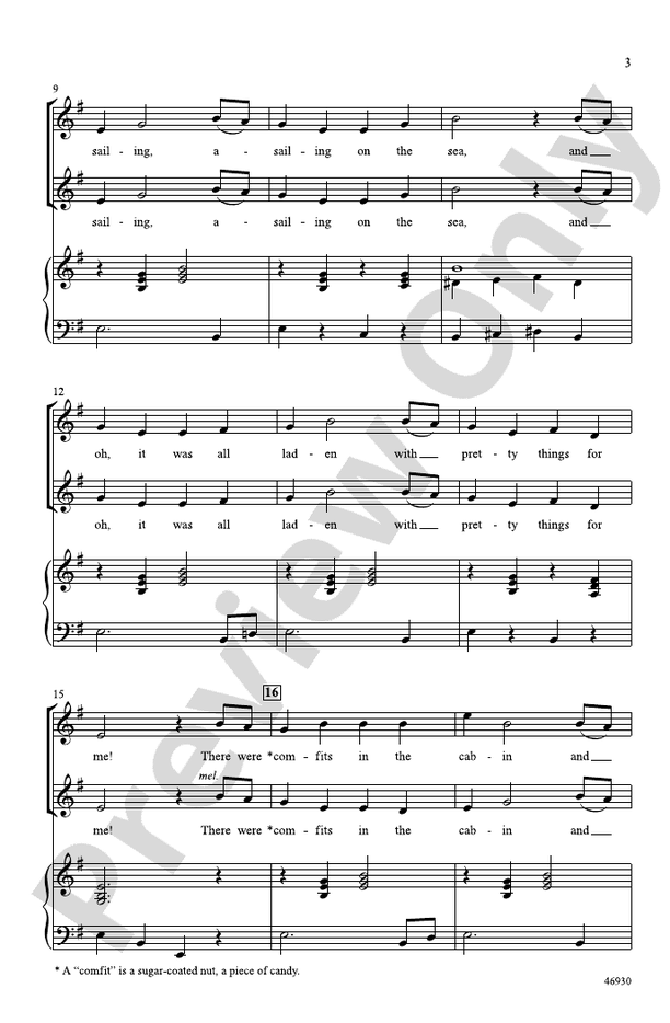 I Saw a Ship Go Sailing – 2-Part Choral Octavo (Digital Download)