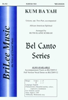 Kum Ba Yah - Unison/2-Part Ruth Elaine Schram BriLee Music Octavo