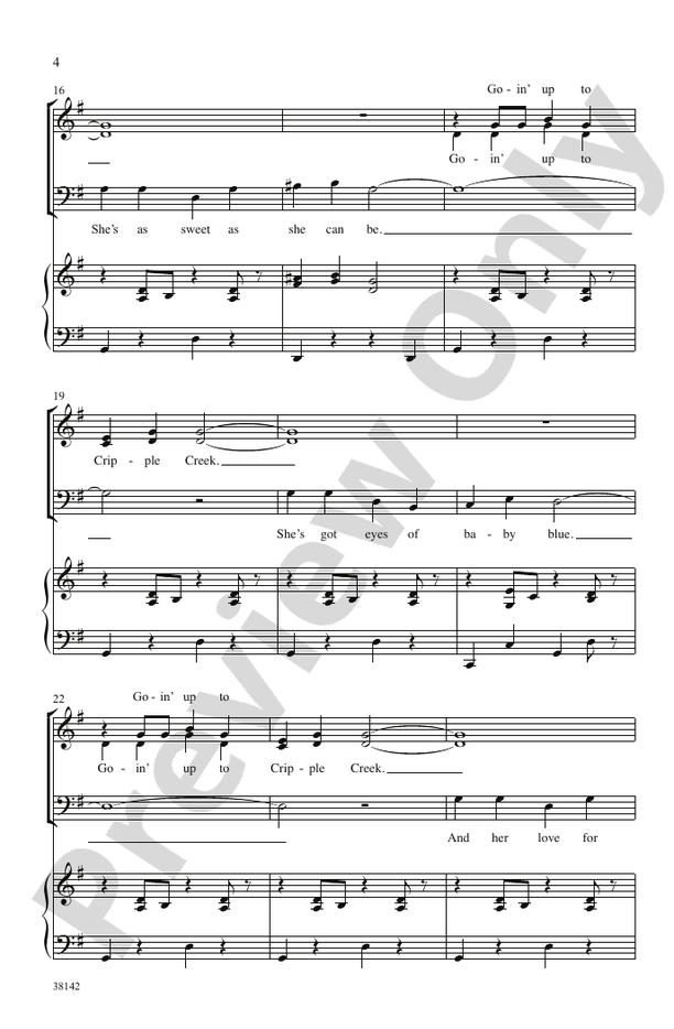 Cripple Creek – SAB Choral Octavo (Digital Download)