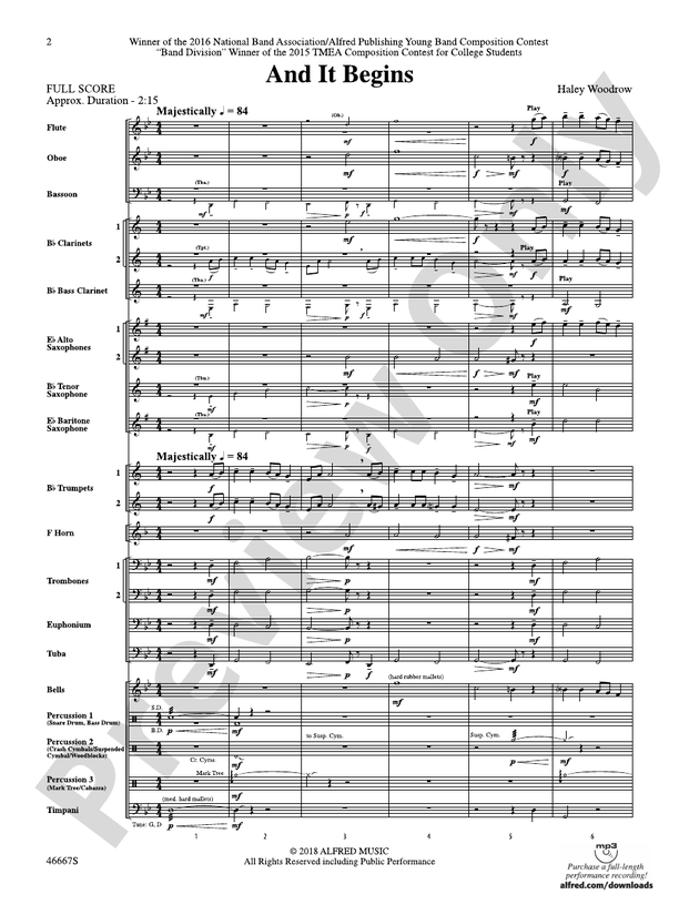 And It Begins - Concert Band Conductor Score & Parts (Digital Download)