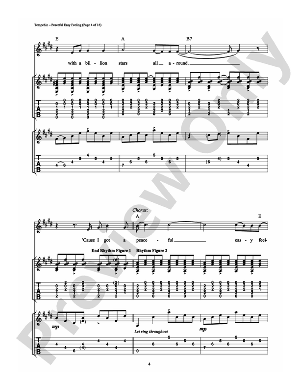 Peaceful Easy Feeling - Guitar TAB (Digital Download)