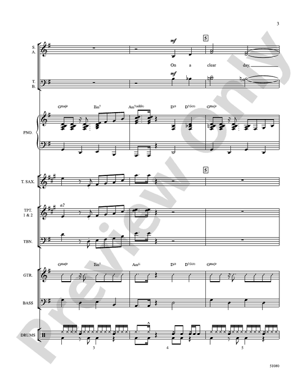 On a Clear Day – Choral SoundPax (Digital Download)