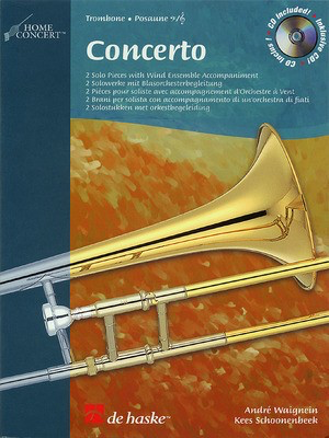Concerto Home Concert - Trombone - Andre Waignein|Kees Schoonenbeek - Trombone De Haske Publications Trombone Solo /CD