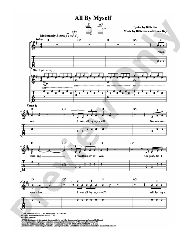 All By Myself - Easy Guitar (Digital Download)