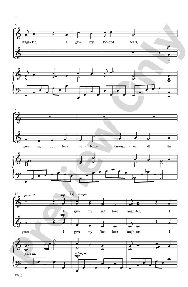 Gifts – SSA Choral Octavo (Digital Download)
