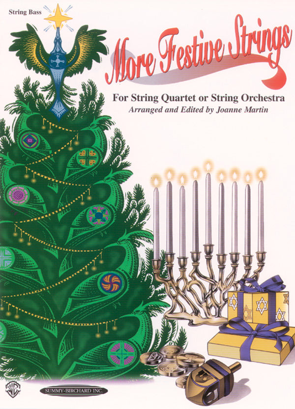 More Festive Strings for String Quartet or String Orch Bass - Martin Joanne Alfred 0998