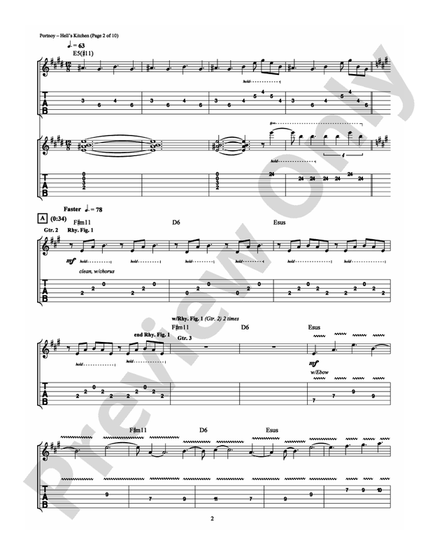 Hell's Kitchen - Guitar TAB (Digital Download)