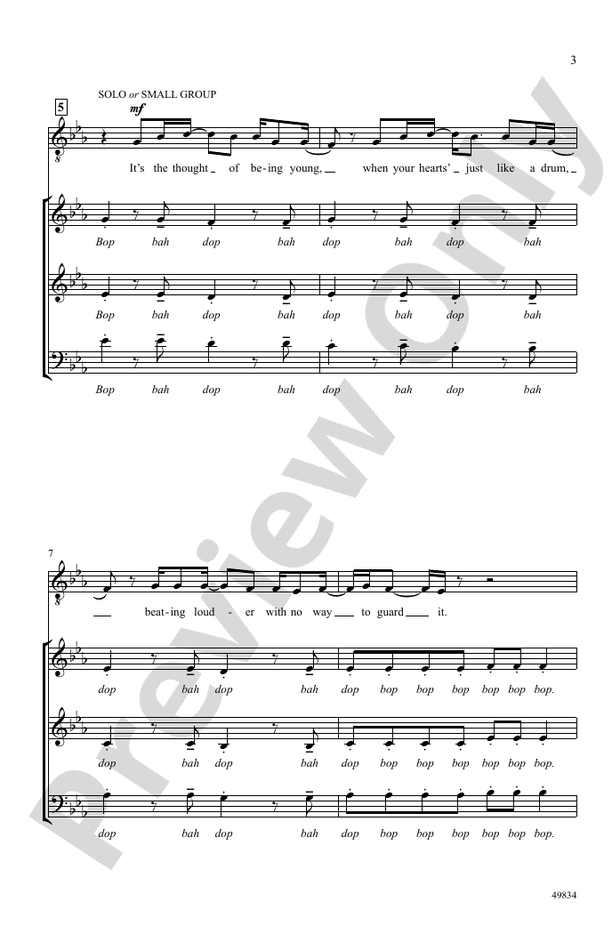 Permission to Dance - 3 Part Mixed Choral Octavo (Digital Download)
